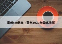 雷州seo优化（雷州2020年最新项目）